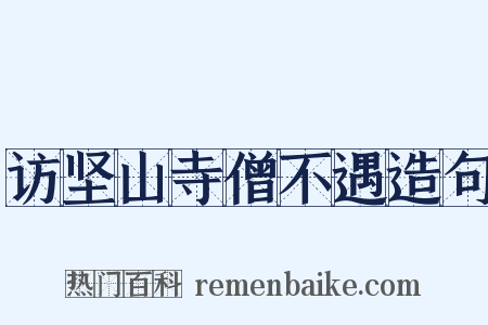 访坚山寺僧不遇造句是什么意思的图片